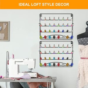 H091 Giá Xếp Chỉ Bằng Kim Loại Giá Xếp Đồ May Có Móc, Giá Lớn Để Chần Đồ Trang Sức Thêu - Product Image 3