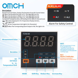 Controlador de Temperatura Digital PID Serie TCN4 OMCH, Termostato Inteligente 48x48 72x72 96x96 48x96mm para Horno y Máquina de Inyección - Product Image 3