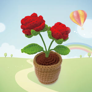 Boneka Crochet gambar tanaman buatan DIY kerajinan tangan kustom, buatan tangan, tersedia dengan harga grosir - Product Image 2