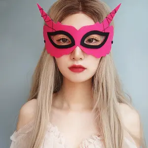 Cadılar bayramı performans sahne seksi yetişkin maskeli parti gül kırmızı tilki maskesi toptan yeni stil