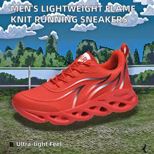 Zapatillas de Running Ligeras para Hombre con Amortiguación Blade, Diseño Estampado de Llamas, Tejido Transpirable, Deportivas, para Correr, Tendencia de Moda - Product Image 2