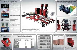 CALIENTE Alineador de ruedas múltiples de calidad superior Equilibrador de neumáticos de alta precisión 3D Heavy Duty Entrega rápida Alineación de ruedas directa de fábrica - Product Image 6