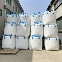 Bolsa Jumbo de 1.5 Toneladas, Supersaco de 1000 kg, 100% Polipropileno, Bolsas FIBC de Plástico Antiestático, con Banda de Refuerzo, Fondo Plano, Big Bag