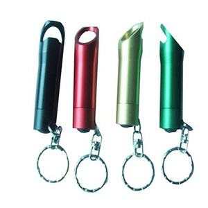Custom Logo Aluminum Alloy LED Keychain Mini Flashlight with Opener Bottle for Promotional Items