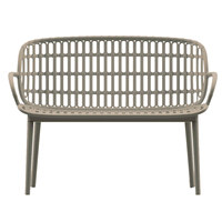 Ensemble de meubles de jardin italiens en plastique/métal résistant au soleil et aux intempéries d'excellente qualité, effet bambou, pour le salon, l'entrée et l'extérieur.
