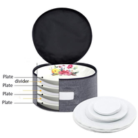 Boîte de rangement ronde à coque dure, support de tasse, protection de la plaque de cuisine, organisateur de rangement de la vaisselle