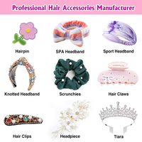 Lot Mixte d'Accessoires de Cheveux Faible MOQ : Élastiques, Pinces et Griffes pour Enfants, Filles et Femmes