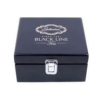 Boîte cadeau en bois noir brillant pour thé, compartiment divisé, rangement pour sachets de thé, logo personnalisé, boîte cadeau de luxe arabe pour l'Aïd, pour le marché saoudien et émirati