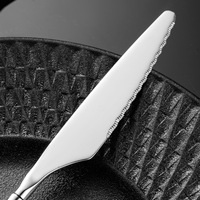 Couverts Jianyi en acier inoxydable 304, couteau, fourchette et cuillère à motif fileté rotatif, pour steak à la française, style occidental, pour la restauration hôtelière