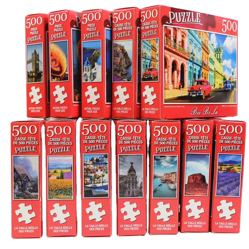 Custom Kids Games Personalized Paper 500 Pieces Jigsaw Puzzles