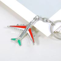 Porte-clés de chasse 3D vintage Porte-clés mousqueton en métal avec impression UV pour les amateurs d'aviation
