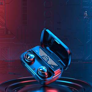 Auriculares TWS M20 BT5.1, con linterna LED de Calavera, superficie de espejo, con caja de carga grande - Product Image 4