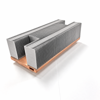 Puce personnalisée de haute qualité dissipation thermique en laiton base en cuivre caloduc radiateur à ailettes en aluminium conception refroidisseur