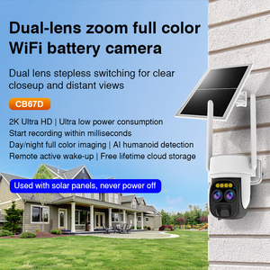 6MP Ống Kính Kép <span class=keywords><strong>X10</strong></span> Zoom Máy Ảnh <span class=keywords><strong>Wifi</strong></span> Năng Lượng Mặt Trời Bảng Điều Khiển Giám Sát Máy Ảnh Okam Pro Ứng Dụng Điều Khiển Điều Khiển Okam Pro IP Ngoài Trời Máy Ảnh - Product Image 2