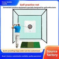Filet d'entraînement de golf d'intérieur avec cage à balles, en polyéthylène haute densité et tissu Oxford