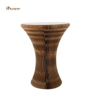Table pliante en papier kraft alvéolé Spazepaper Rome pour bureau et thé