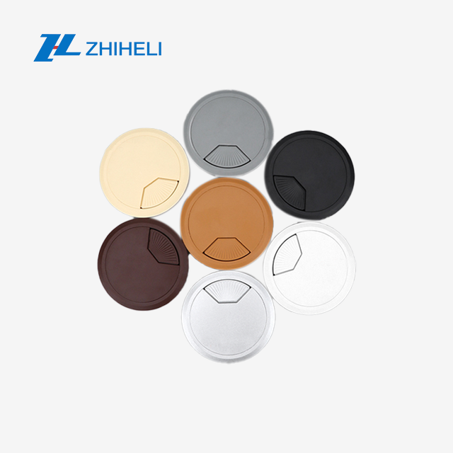Plastic Adjustable Desk Cable Grommet Wire Hider Cover for Office Home Bedroom Apartment & School Use