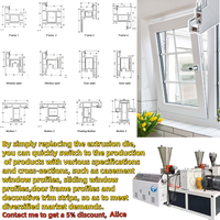 PVC-Fensterprofil-Produktionslinie / WPC-Fenster-Türrahmen-Profil-Extrudiermaschine