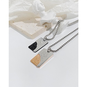 HipHop Jewelry Engraved Customized Stainless Steel Poker Pendant Necklace for Men - Product Image 3