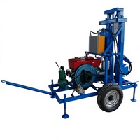 Machine de forage de puits d'eau portable robuste de 150 m avec moteur de pompe 220 V pour l'irrigation domestique et agricole