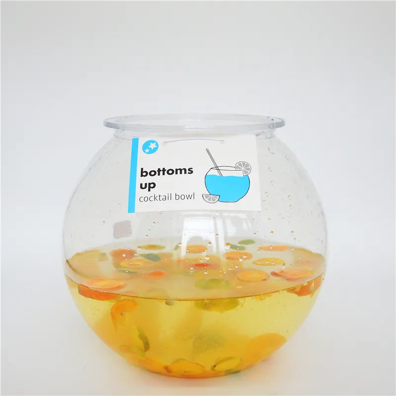 1.5L प्लास्टिक कॉकटेल मछली कटोरा 6L प्लास्टिक ठंड दबाया शराब fishbowl