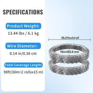 BTO-22 bụng dao cạo dây hàng rào PVC dao cạo chống bò Lưỡi dây thép gai chăn nuôi hàng rào dây kim loại - Product Image 5