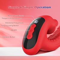 Zungen-Vibrator für Frauen 10 Vibrationsmodi 5 Leckmodi Wasserdicht USB Aufladbar Silikon Erotikspielzeug