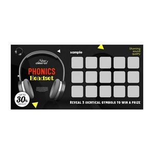 Tarjetas de Descuento Raspables con Múltiples Capas, Impresión Digital, Diseño Gratuito, Muestras Personalizadas, Tarjeta Raspable para Compras - Product Image 2