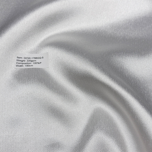 Tela de satén nupcial de calidad de Taiwán 220GSM, 150cm de ancho, 100% poliéster, <span class=keywords><strong>Material</strong></span> de vestido de novia para vestidos - Product Image 3