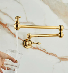 ก๊อกน้ำติดผนังแบบพับได้ทันสมัย ​​วัสดุโครเมียมทองเหลือง หมุนได้ 360 องศา สำหรับเติมน้ำร้อนในครัว รุ่น AT888 หมุนได้ 360 องศา - Product Image 2