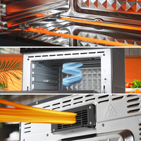 Four à convection électrique intelligent 30L personnalisé pour cuisine, en acier inoxydable, avec panier antiadhésif et double cuisson, technologie de convection 18