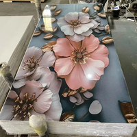 Panneau mural en PVC à motif marbré réaliste moderne, imperméable, pour la décoration intérieure du salon