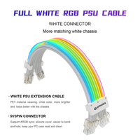 Cable de extensión decorativo con sincronización ARGB, Kit de Cable de extensión de 5V y 3 pines, doble cabeza sincrónico, 2x8p Pin ATX RGB