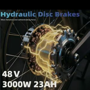 Vélo électrique à moteur central ANGLE Seeker 01 3000W Peak, batterie 48V 23AH, autonomie <span class=keywords><strong>de</strong></span> 40 miles, vitesse <span class=keywords><strong>de</strong></span> 38 mph, tout-terrain, en stock aux États-Unis - Product Image 6