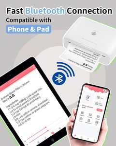 Phomemo m04s תווית אלחוטית נייד מדבקה תרמית מדבקה תרמית תואם עם ios ואנדרואיד עבור מחקר נסיעות הביתה - Product Image 4