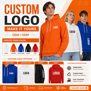 Sudadera con Capucha de Invierno con Logotipo Personalizado, 260 GSM, Algodón, Unisex, para Hombre y Mujer, Tallas Grandes S-4XL, Venta al Por Mayor, OEM, ODM, Marca Privada - Product Image 2