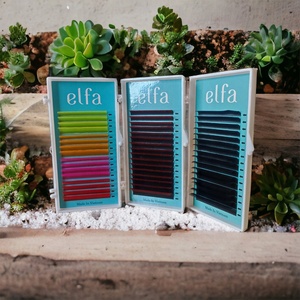 ขนตาปลอม ELFA EF3 ทำมือจากเส้นใยไฮลอน แบบเส้นต่อเส้น ความยาว 6-25 มม. งอนแบบ CC ให้ลุคธรรมชาติ นุ่มฟู บรรจุในถาด ขายส่ง - Product Image 4