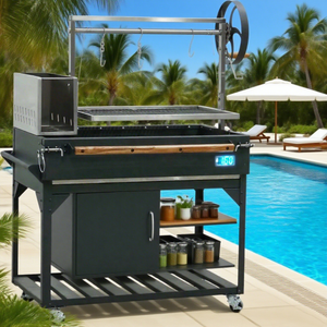 Moderna struttura in acciaio Freestanding per esterni barbecue Grill Argentine/Santa Maria Yard cucine verniciate a polvere - Product Image 4