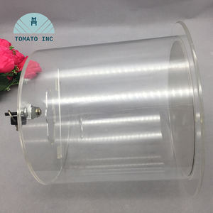 Étagère de présentation ronde en acrylique à charnières personnalisée pour vitrine pour bonbons et friandises - Product Image 2