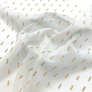 Fornitore plain <span class=keywords><strong>lurex</strong></span> gold silk cut flower Georgette Fabric camicia stampata personalizzata per il vestito - Product Image 1