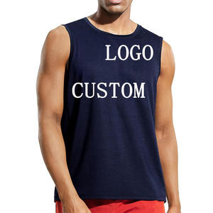 Débardeur de sport respirant pour homme avec logo personnalisé, en maille, 90% polyester <span class=keywords><strong>10</strong></span>% élasthanne, idéal pour la gym - Product Image 1