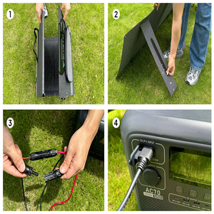 Panneau solaire Portable pliable, <span class=keywords><strong>120w</strong></span>/200w, en silicone, pour Camping en plein air - Product Image 5