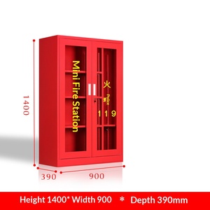 Armario para extintores de incendios personalizable, mini estación de bomberos, armario rojo de acero para almacenamiento de extintores para escuelas, hospitales y oficinas. - Product Image 4