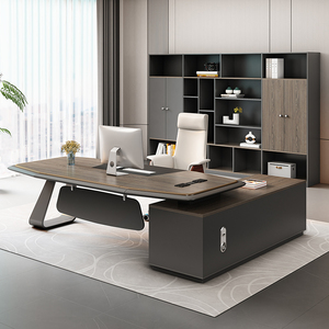 Escritorio de oficina en forma de L personalizado de alta calidad, muebles de oficina de lujo, escritorio de madera, escritorios Boss, mesa de oficina ejecutiva, mesa Modular - Product Image 6