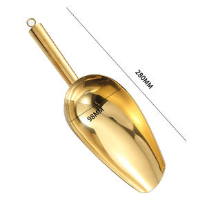 Pala para Hielo de Acero Inoxidable de 2 Colores, Ecológica, Dorada, para Uso Doméstico, Herramientas para Helados, Cubo para Hielo para Congelador - Product Image 5