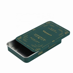 Childproof rectangular shape sliding tin box for cigarette