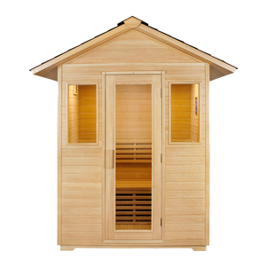 Большая открытая сауна из массива дерева, инфракрасная сауна, современный дизайн, оздоровительная Сауна для виллы - Product Image 3