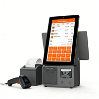 Terminal Punto de Venta con Pantalla Táctil de 15.6 Pulgadas, Monitor para Clientes, Impresora Térmica Integrada, Escáner 2D, Dispositivo de Autopago para Minoristas