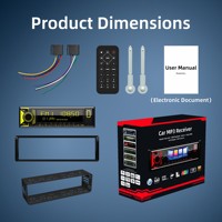 Récepteur MP3 1 Din pour voiture avec égaliseur 32 bandes, éclairage RGB, commandes au volant, télécommande via application, pour commandes en gros et acheteurs en gros