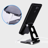 Soporte Plegable Ajustable en Altura para Teléfono Móvil y Tableta, Mini Soporte de Escritorio para Teléfono Celular con Doble Soporte y Logotipo Personalizado